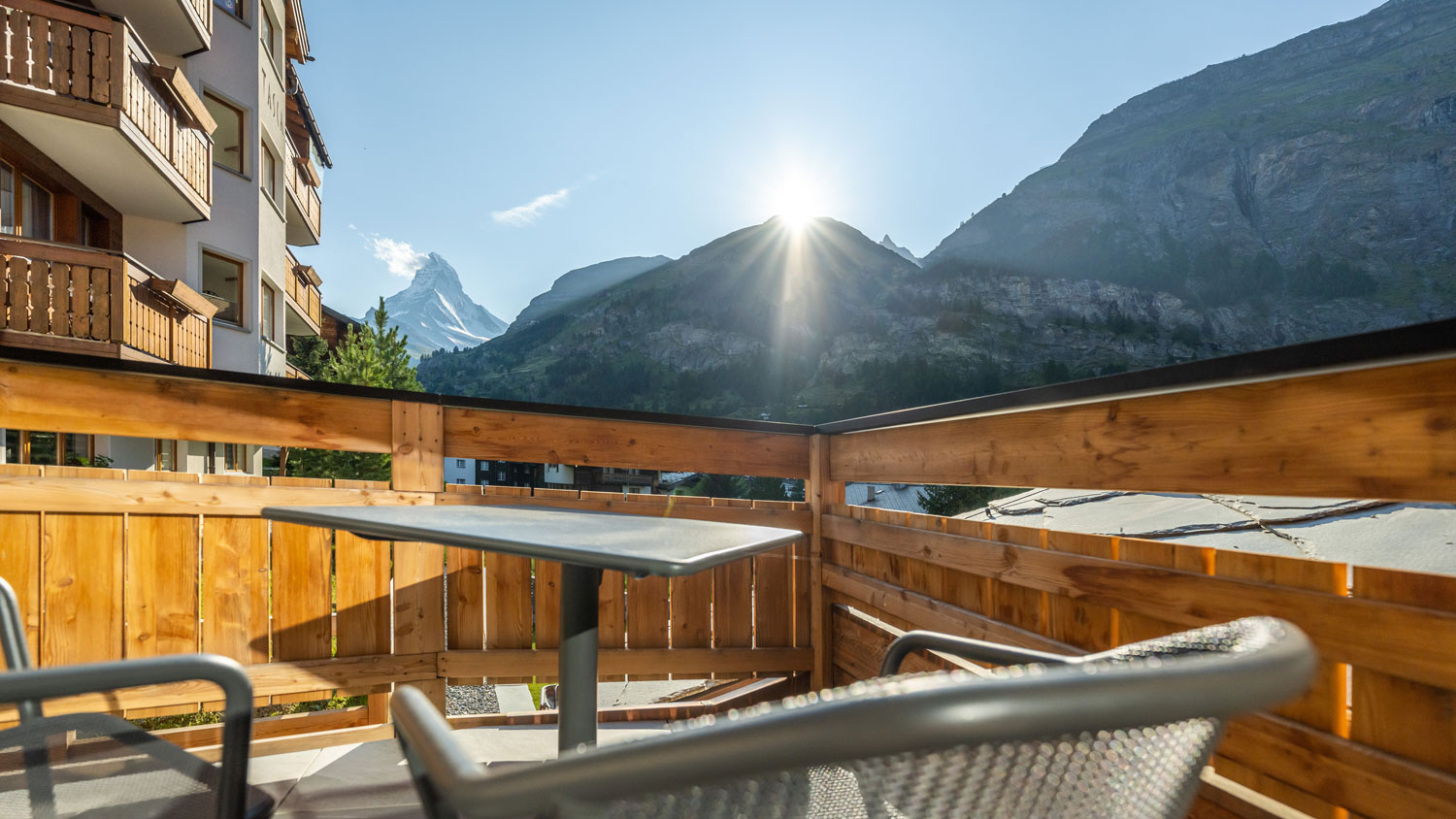 Colosseo Appartements Zermatt Aquamarin Suite Aussicht